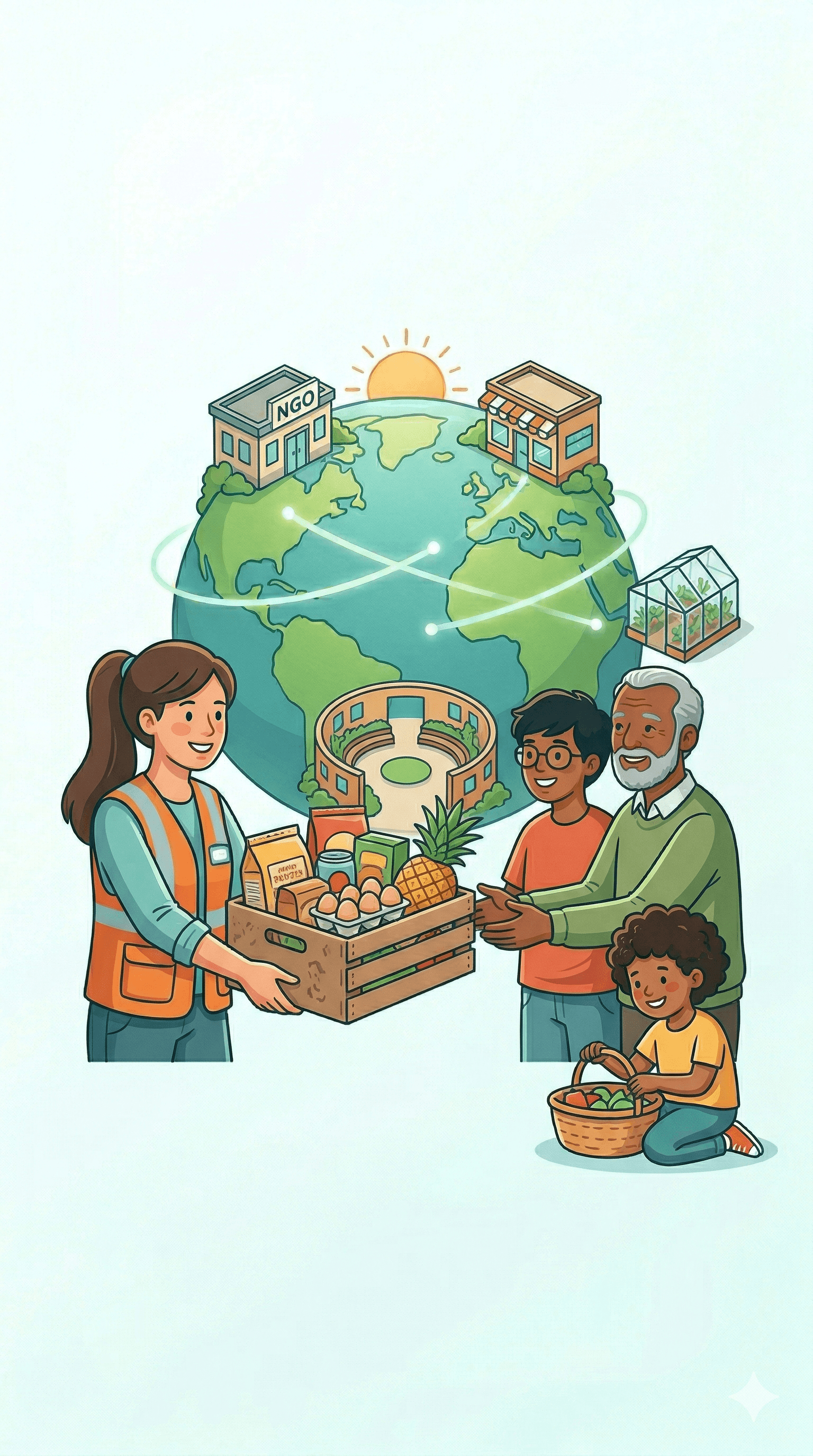 Handing off rescued food with care